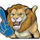 *NEW* Lions Mascot #1 Foam Finger *RIDE A LONG* Perforated Decal