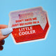Funny Vinyl Sticker – Little Cooler – Retro Red Holographic Waterproof Decal