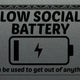 Low Social Battery Excuse Card