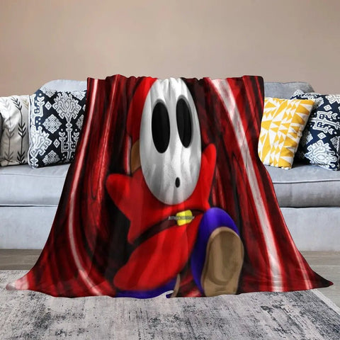 Mario Bros Flannel Blanket – Ultra-Soft Lightweight Throw for Cozy Movie Nights