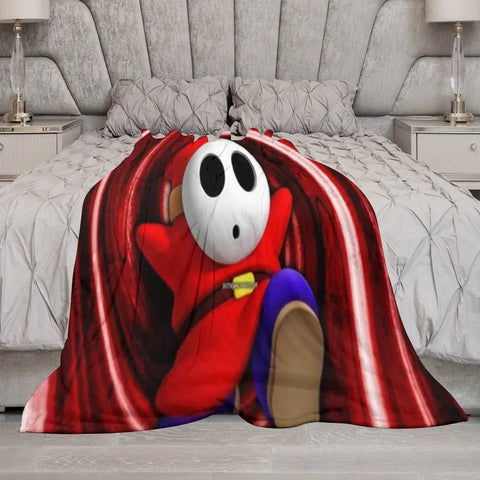 Mario Bros Flannel Blanket – Ultra-Soft Lightweight Throw for Cozy Movie Nights