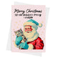 Merry Christmas to the Biggest Pussy I Know Card | Funny Santa Cat Christmas Card