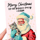 Merry Christmas to the Biggest Pussy I Know Card | Funny Santa Cat Christmas Card