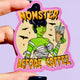 Momster Before Coffee Halloween Sticker