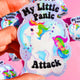 Funny Vinyl Sticker – My Little Panic Attack – Holographic Unicorn Waterproof Decal Sticker