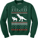 T-Rex Attack Christmas Ugly Sweater Crew Neck Sweatshirt