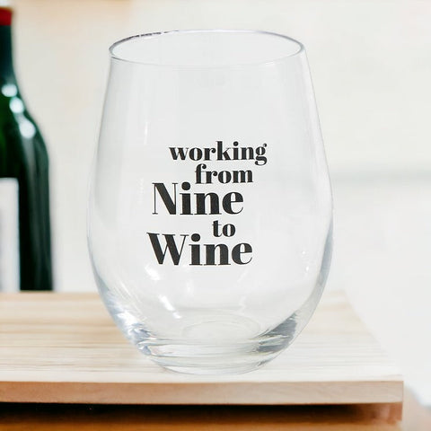 Whiskey Or Wine Stemless Glass Gift Set With Funny Barware Saying And Gift Box For Wine Lovers