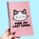 Purr My Last Email Notebook