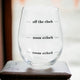 Whiskey Or Wine Stemless Glass Gift Set With Funny Barware Saying And Gift Box For Wine Lovers