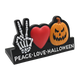 Peace Love Halloween Plaque