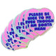 Holographic Glitter Heart Sticker- Please Be Nice To Me Even Though I Am Mean Glitter Sticker