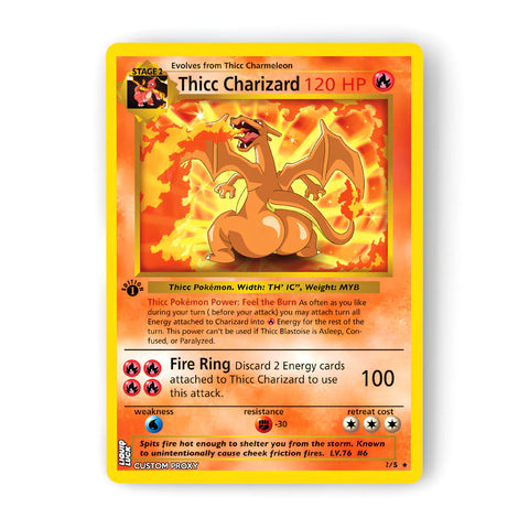 Thicc Pokemon Fan-Art Cards - Funny Collectible Parody Set