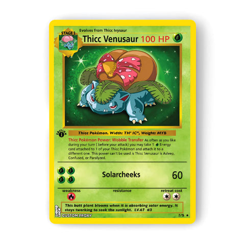 parody pokemon cards Thicc Pokemon Fan-Art Cards