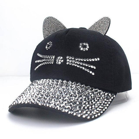 Rhinestone Kitty Hat
