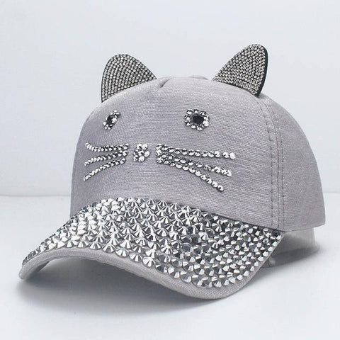 Rhinestone Kitty Hat