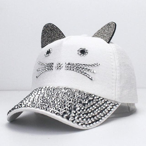 Rhinestone Kitty Hat