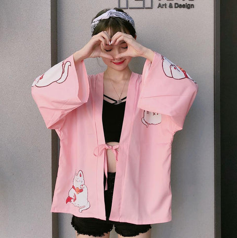 Maneki Neko Kimono