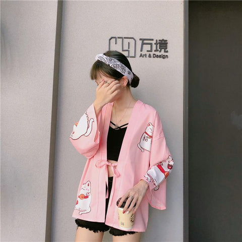 Maneki Neko Kimono