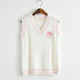 Strawberry Milk Embroidered Vest