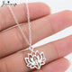 Lotus Flower Pendant Necklace