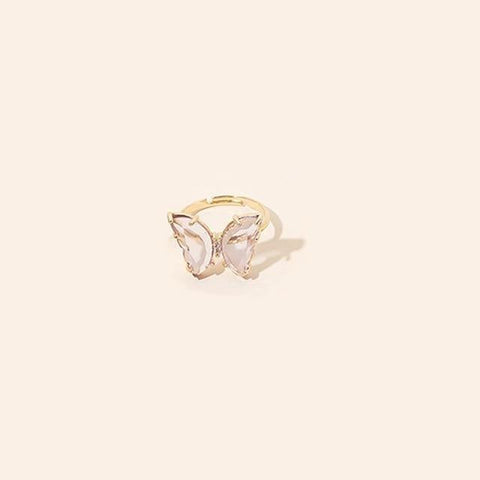 Crystal Butterfly Rings