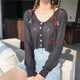 Floral Knitted Crop Cardigan