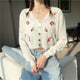 Floral Knitted Crop Cardigan