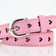Heart-Shaped Eyelet Waist Belt
