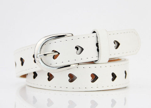 Heart-Shaped Eyelet Waist Belt