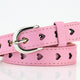 Heart-Shaped Eyelet Waist Belt