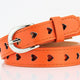 Heart-Shaped Eyelet Waist Belt