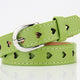 Heart-Shaped Eyelet Waist Belt