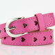 Heart-Shaped Eyelet Waist Belt