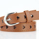 Heart-Shaped Eyelet Waist Belt