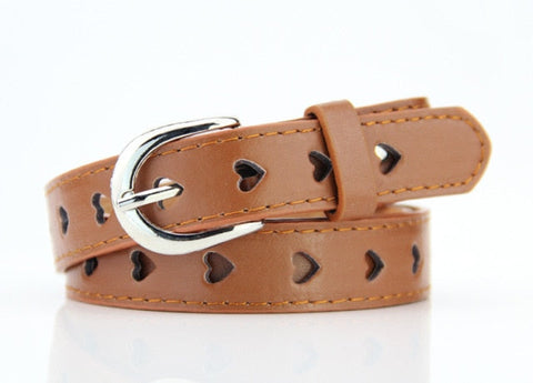 Heart-Shaped Eyelet Waist Belt