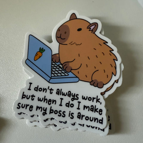I Don't Always Work Sticker