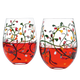 Themed Lights Stemless Wine & Water Glasses