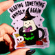 Reading Something Unholy Again Halloween Sticker