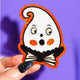 Retro Ghost Halloween Sticker