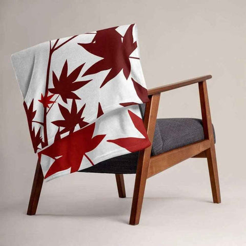 Samurai Warrior Blanket – Ghost of Tsushima Throw Blanket with Maple Design