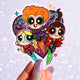 Sanderpuffs Sisters Sticker – Glitter Halloween Witch Mashup Vinyl Sticker