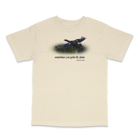 Sometimes You Gotta Fly Alone Custom Embroidered T-Shirt