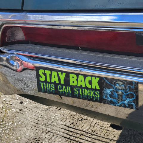 Stay Back, This Car Stinks Bumper Sticker