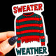 Sweater Weather Horror Halloween Glitter Vinyl Sticker