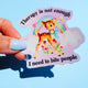 Funny Therapy Sticker – Therapy Is Not Enough I Need To Bite People Vinyl Decal