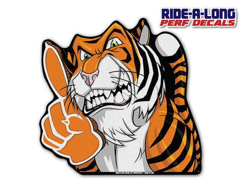 *NEW* Bengal Tiger Mascot #1 Foam Finger *RIDE A LONG* Perforated Decal