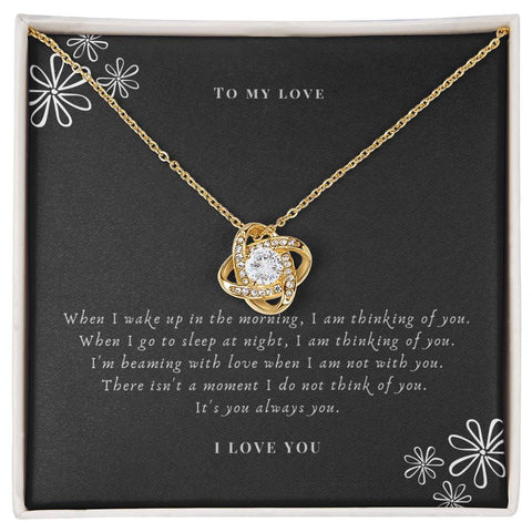 To My Love/girlfriend/fiancé/soulmate/wife Love Knot Necklace