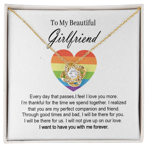 Lgbtq Necklace for Girlfriend - I Want to Have You With Me Forever