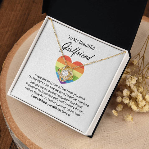 Lgbtq Necklace for Girlfriend - I Want to Have You With Me Forever