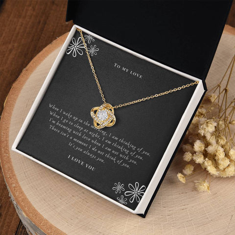 To My Love/girlfriend/fiancé/soulmate/wife Love Knot Necklace